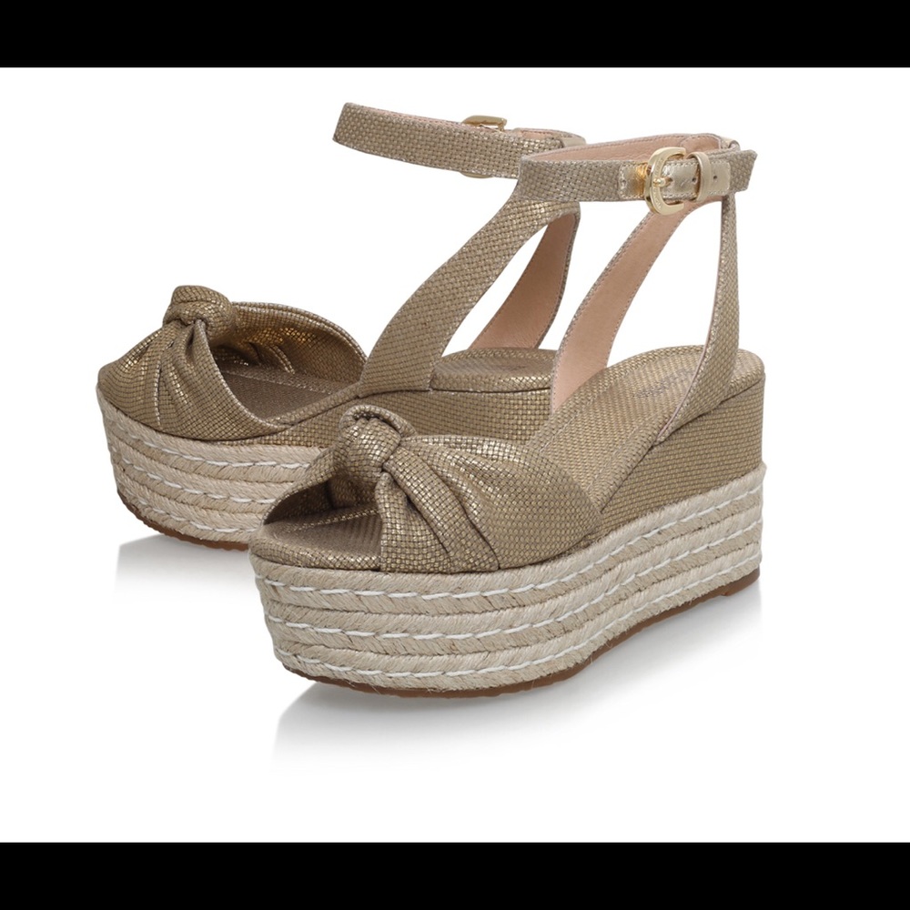 Michael Kors Maxwell Gold Wedges - 9